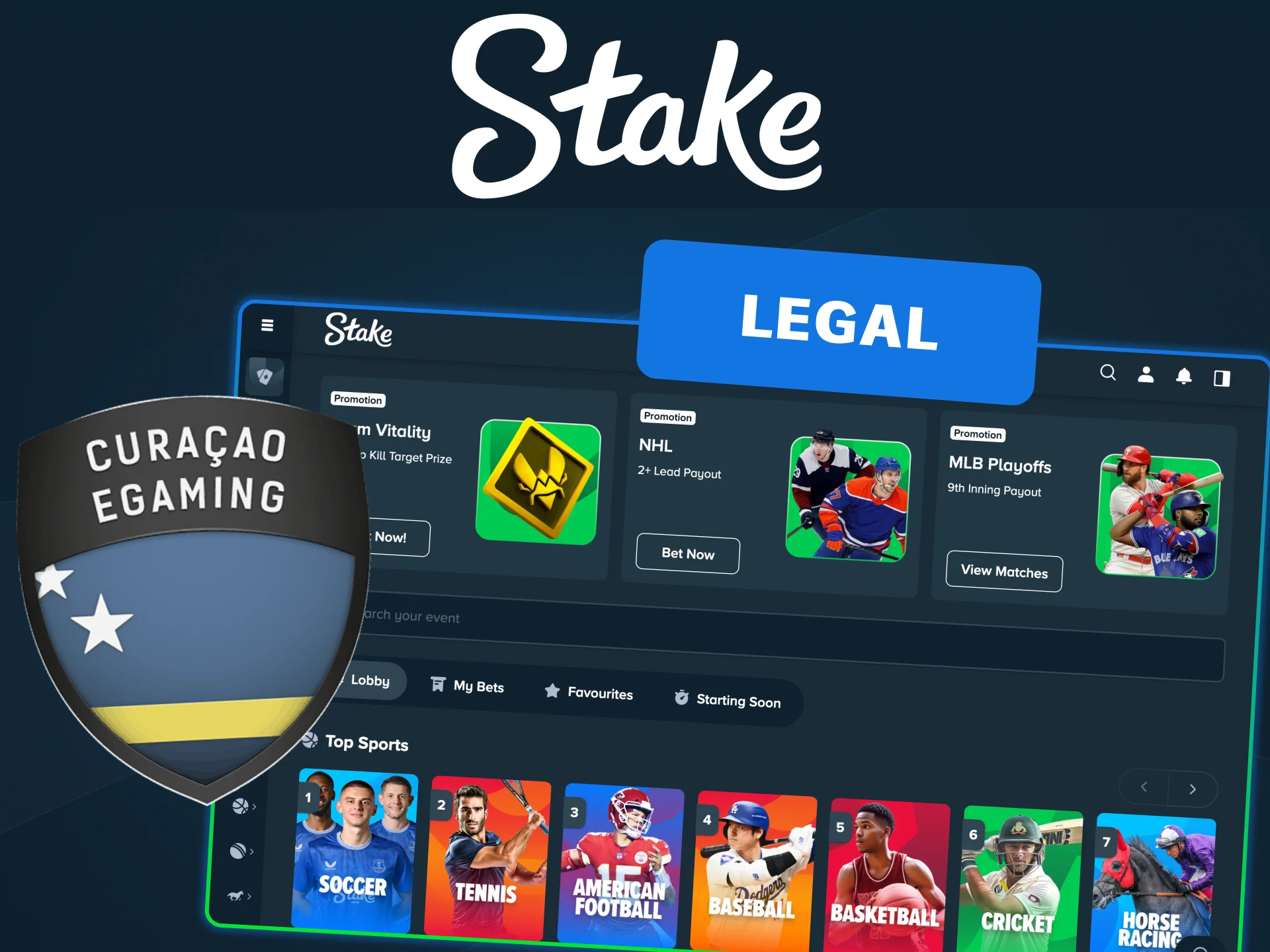 Play safely at Stake Casino, fully licensed in Canada under Curaçao regulations.