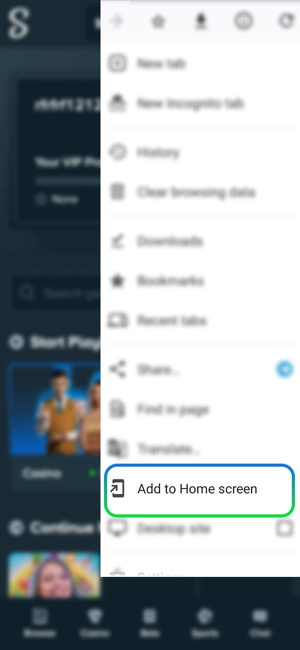Add the Stake app to your home screen for quick access.