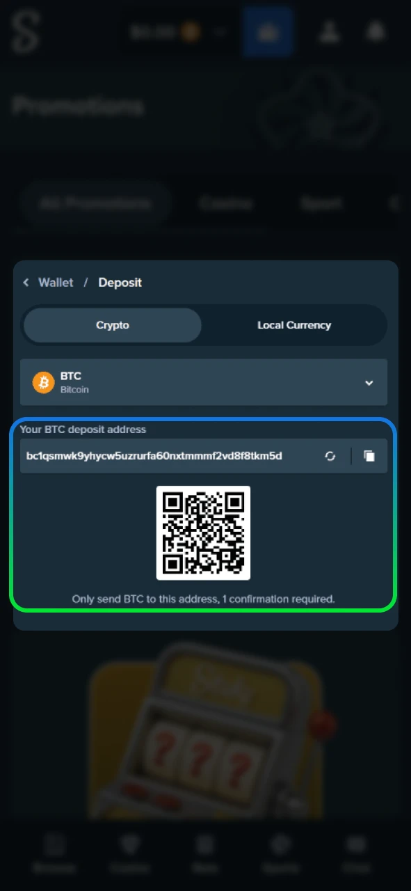 Deposit using a supported method to claim Stake bonuses.