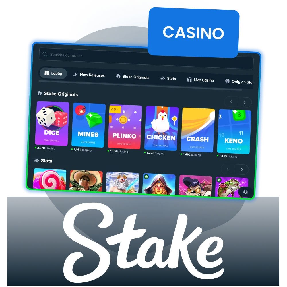 Enjoy slots, live dealers, and Stake Originals today.