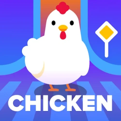 Play Chicken on Stake and earn multipliers as the bird crosses the road.