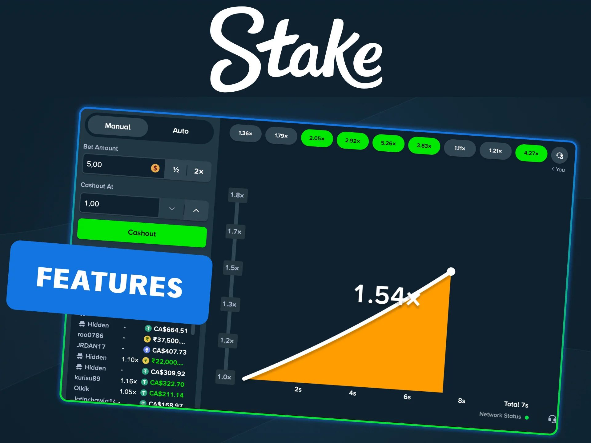 Check Stake Crash history, plan your bets, and enjoy clear visuals.