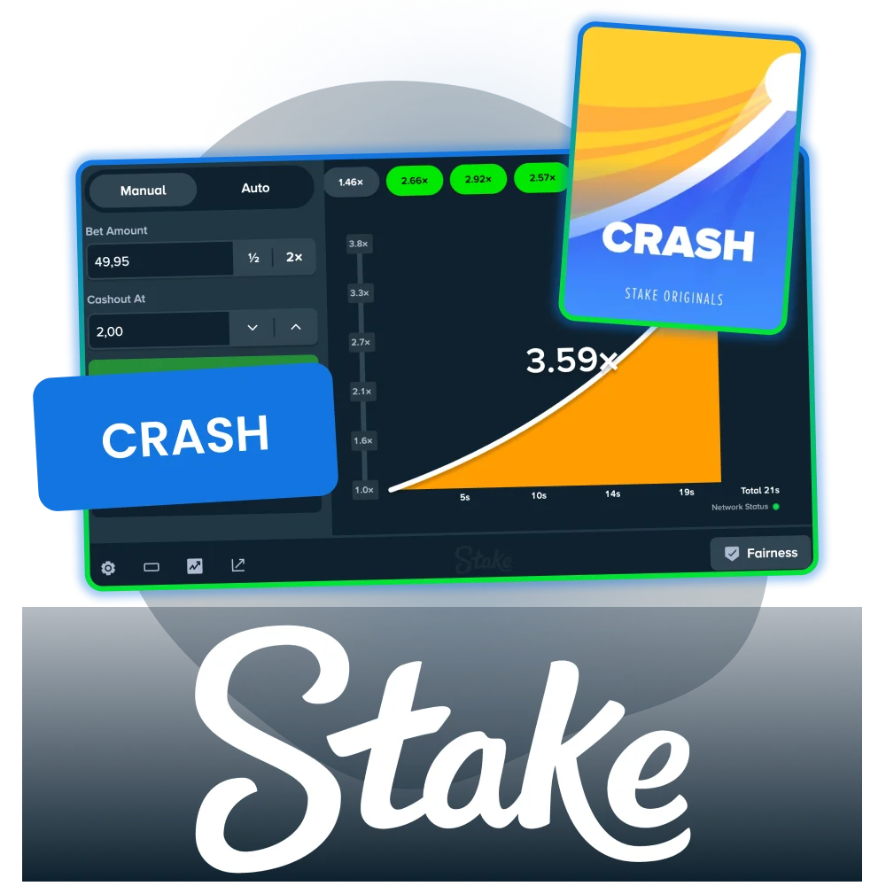 Enjoy fast and exciting gameplay with Stake Crash.