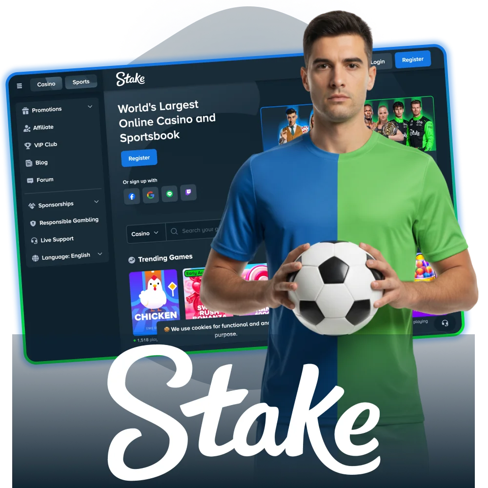 Bet on major leagues and play casino at Stake in Canada.