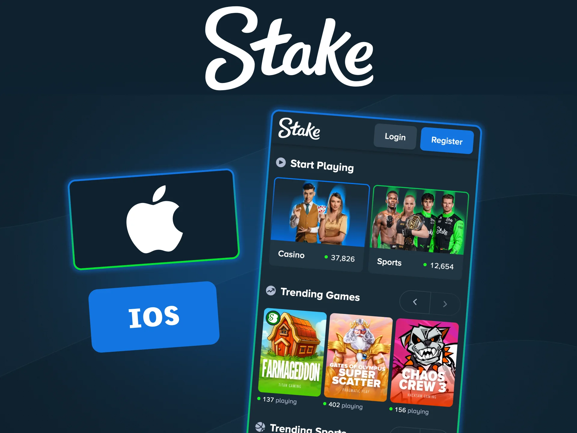 Download the Stake app for iOS directly from the App Store.