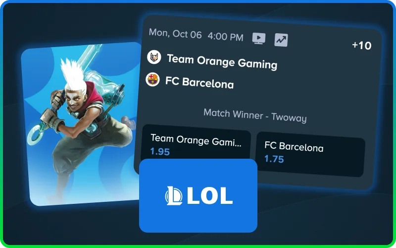 Stake lets you bet on LCS, LEC, and other LoL tournaments.