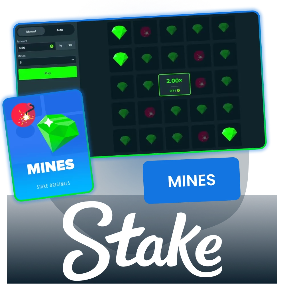Open safe tiles and avoid mines on Stake Mines.