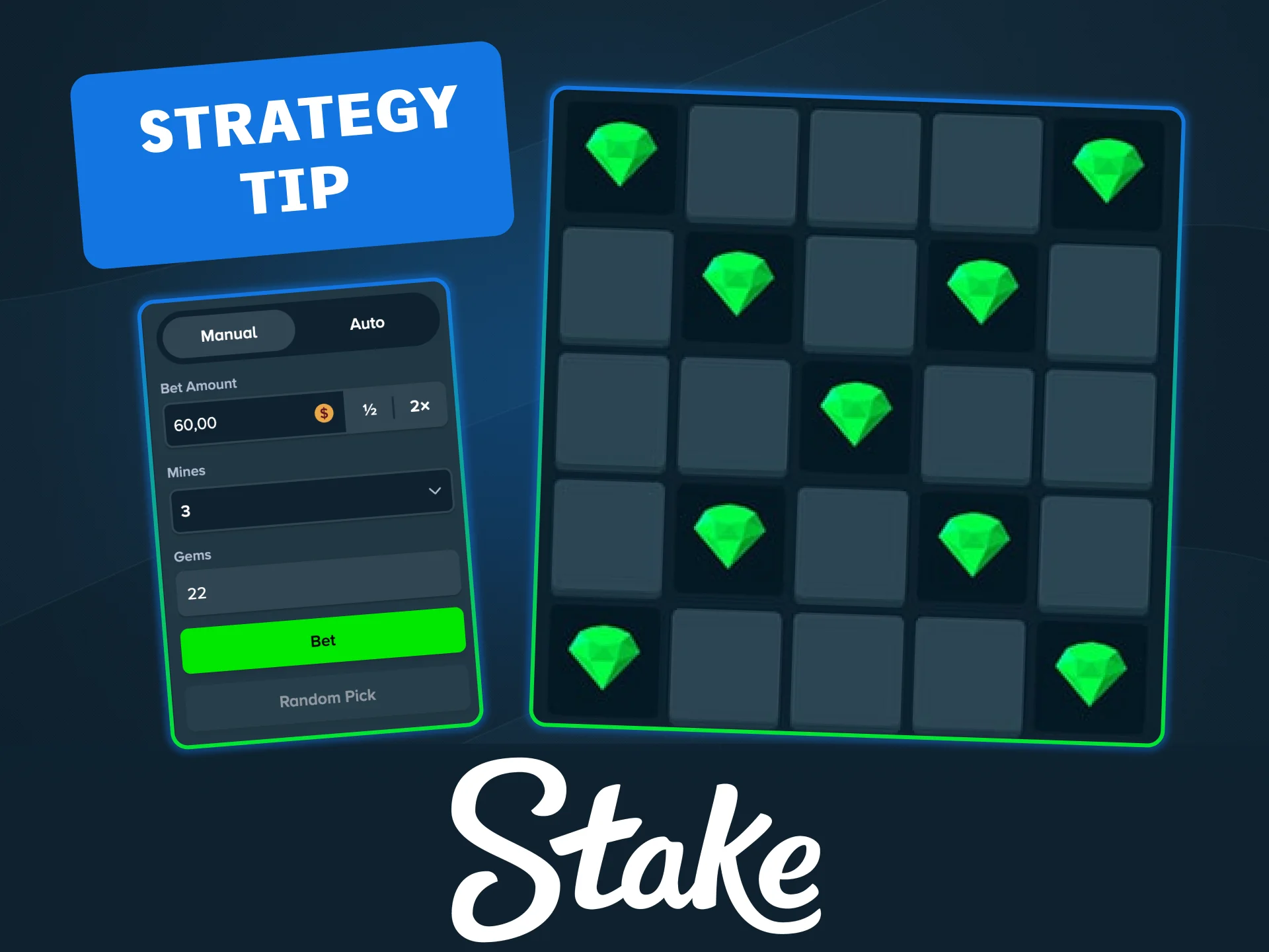Play Stake Mines carefully, use small steps and smart moves for steady wins.