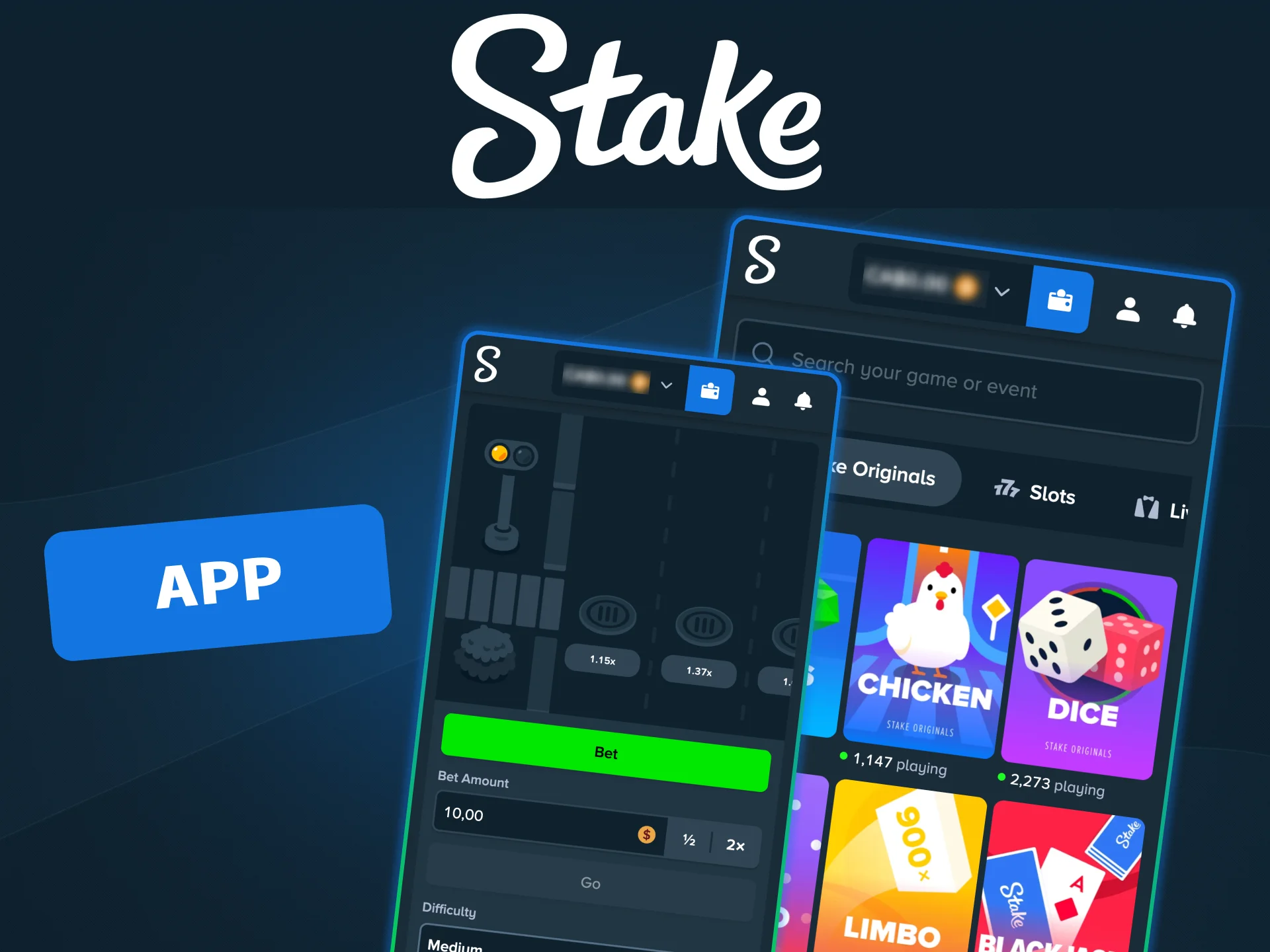 Download the Stake app to play Stake Originals on mobile with fast and smooth navigation.