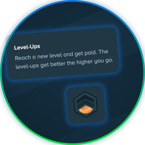 Receive one-time level-up payouts on Stake as you reach new tiers.
