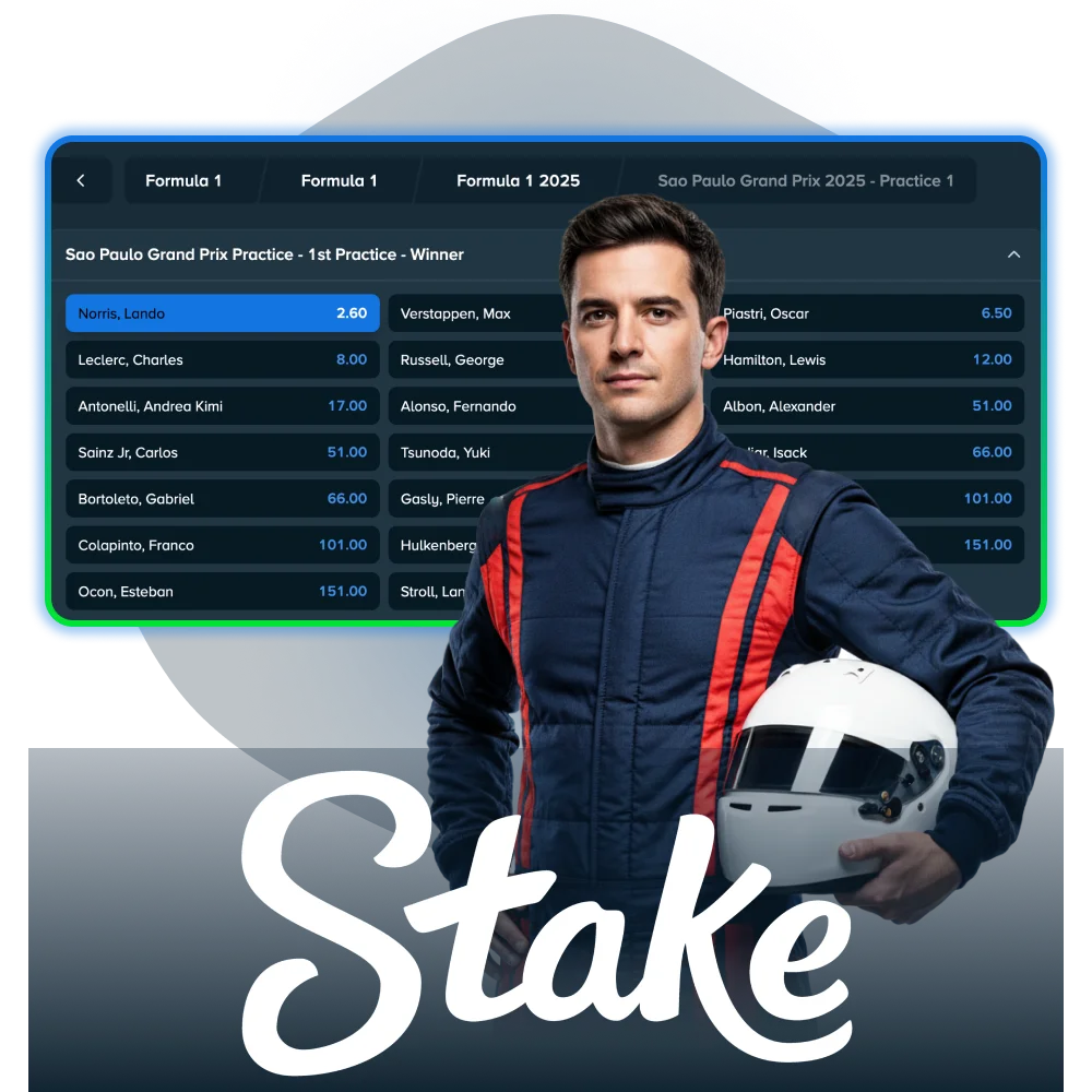 Bet on every Formula 1 race in Canada with Stake and win exciting rewards.