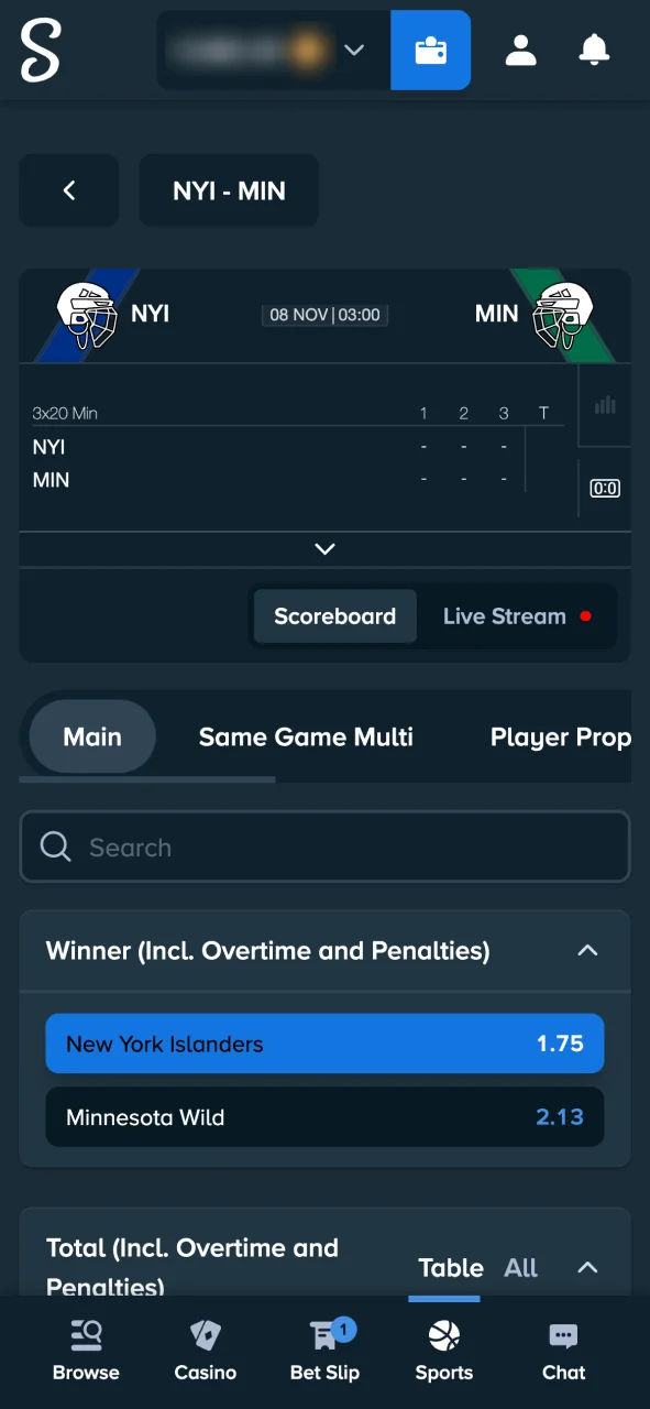 Watch the action live at Stake Casino and update your wagers with every play.