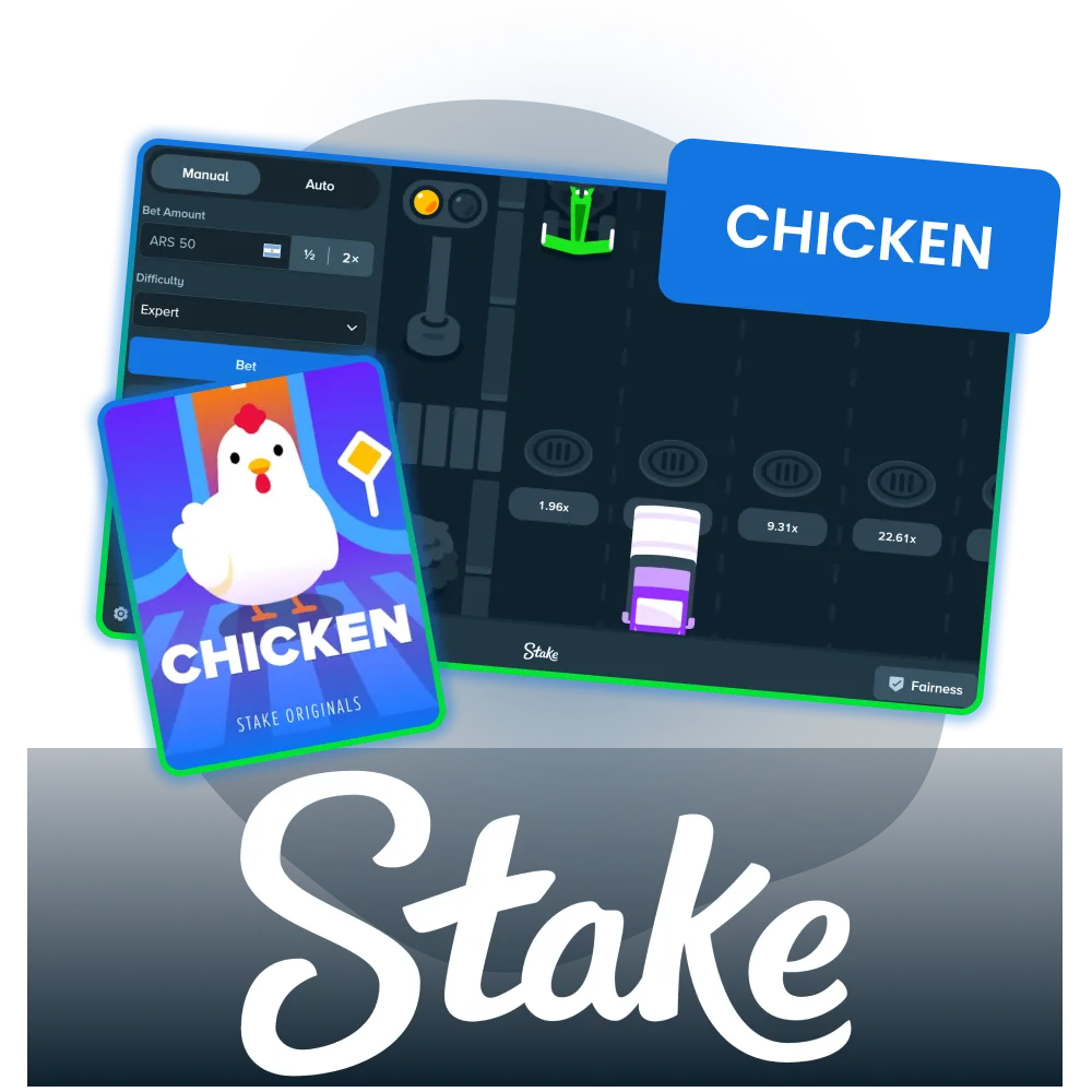 Play the Chicken multiplier game on the Stake official site.