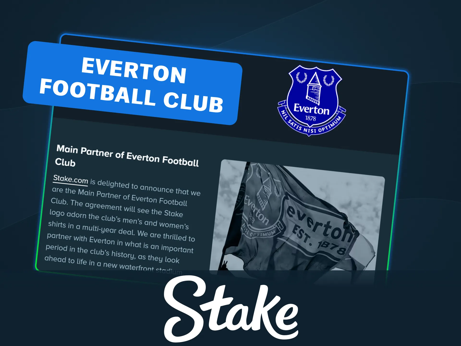 Support the Premier League team via the Stake official site.