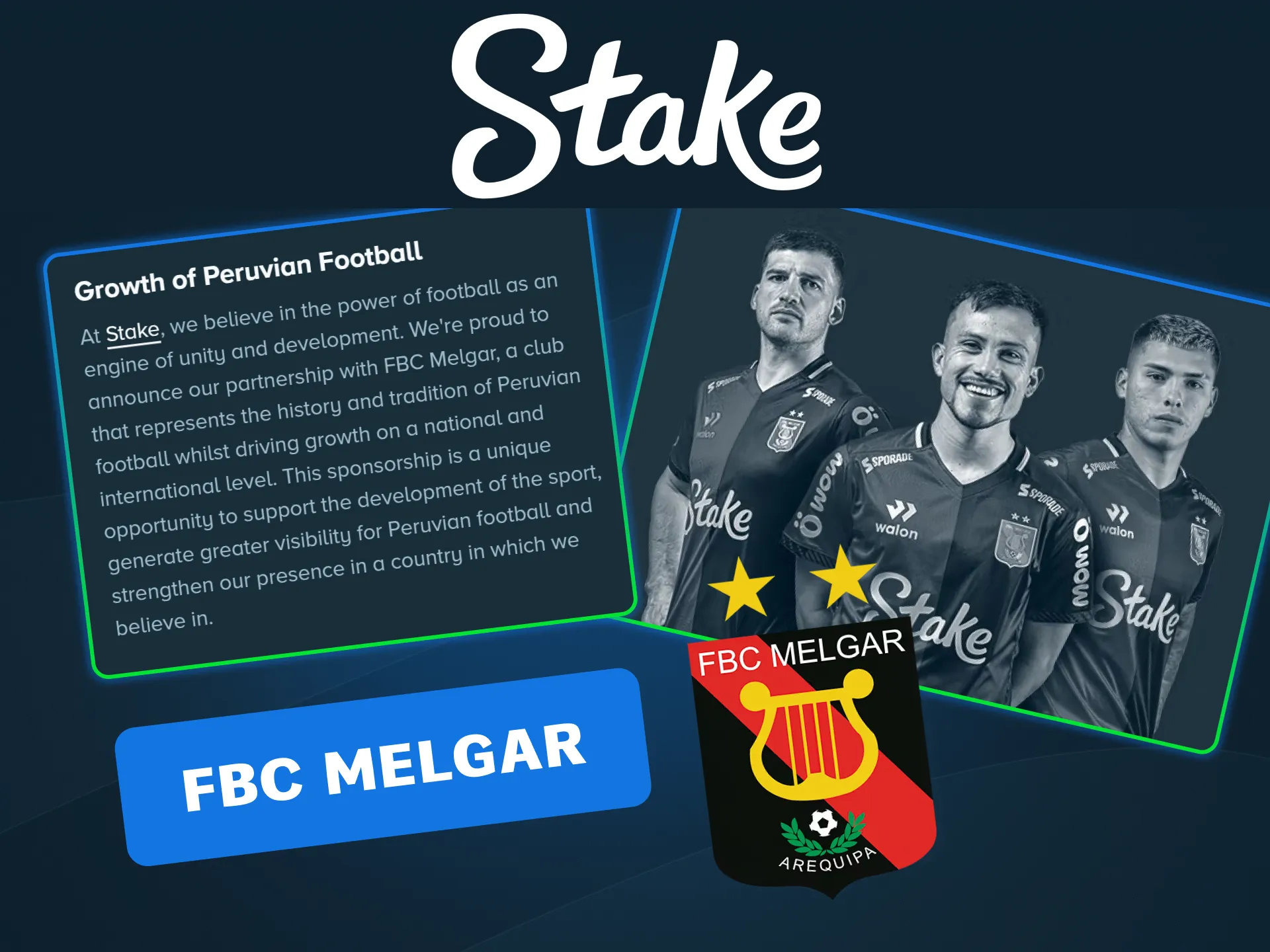 Bet on Peruvian football through the Stake official sports site.