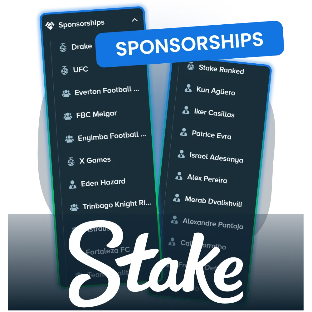Discover all elite partners on the Stake official betting site.