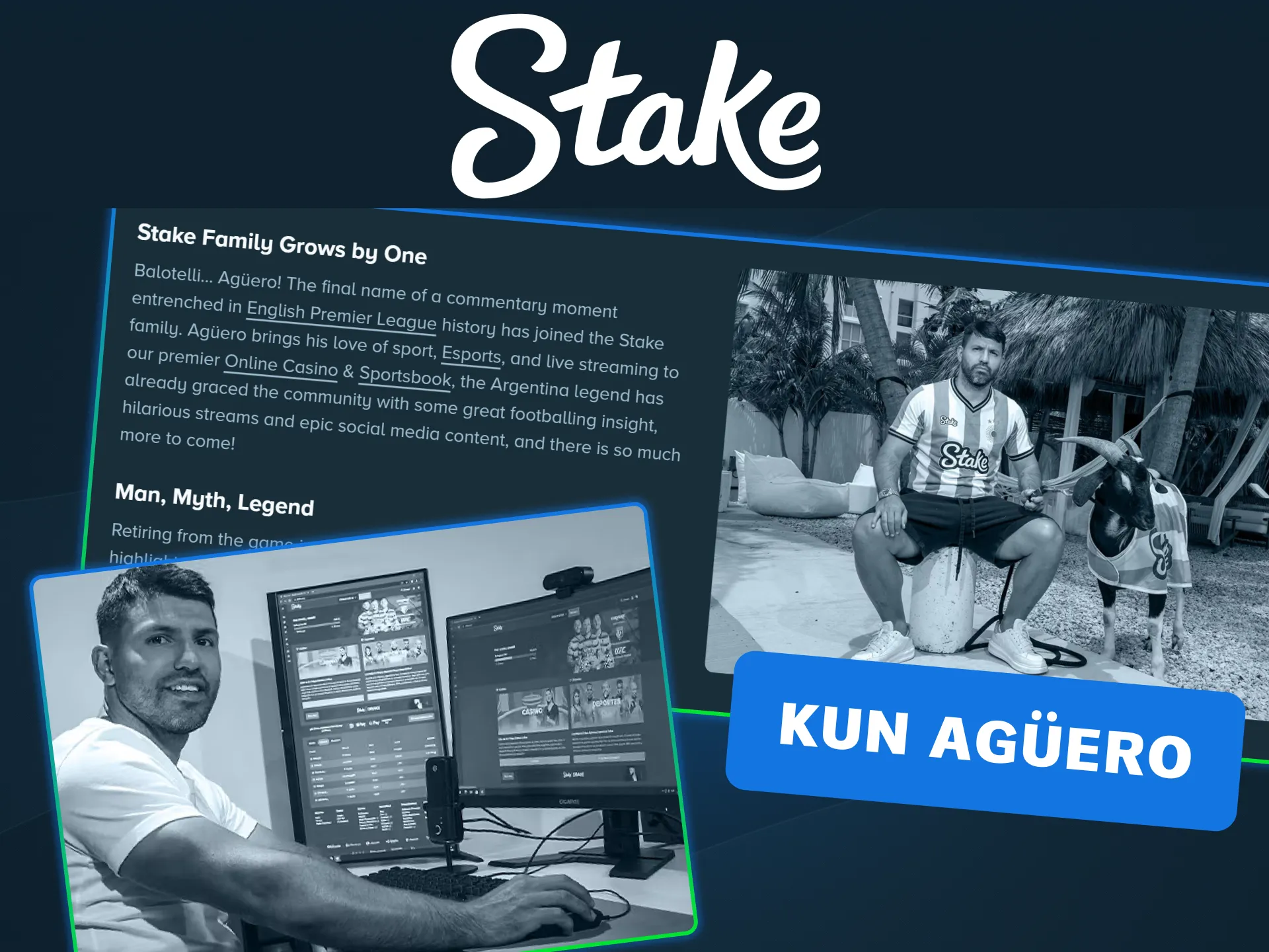 Meet the football legend at the Stake official sports site.