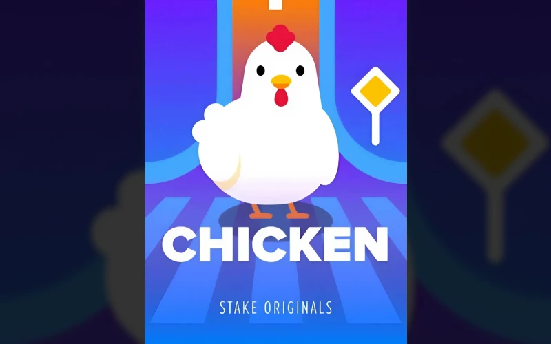 Play Chicken on Stake and earn multipliers as the bird crosses the road.
